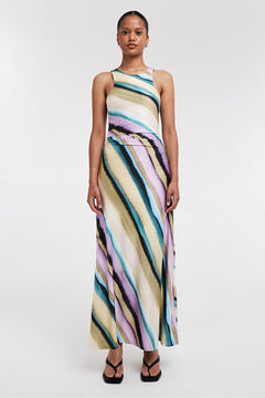 Topshop Vestido largo estampado