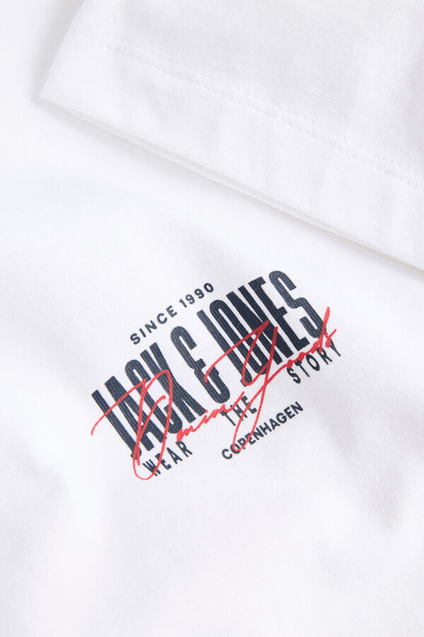 Jack & Jones Baumwoll-Poloshirt mit Logo Wei&szlig;