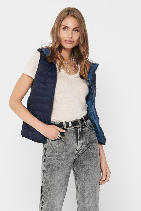 Springfield Quilted gilet with hood. bluish