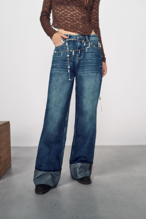 High Spirits Jeans Cuffed azul