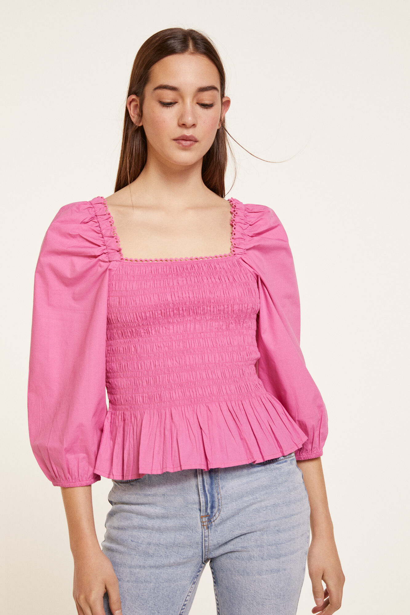 blusa nido de abeja