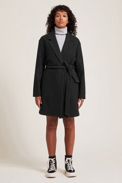 Springfield Belted mid-length coat black