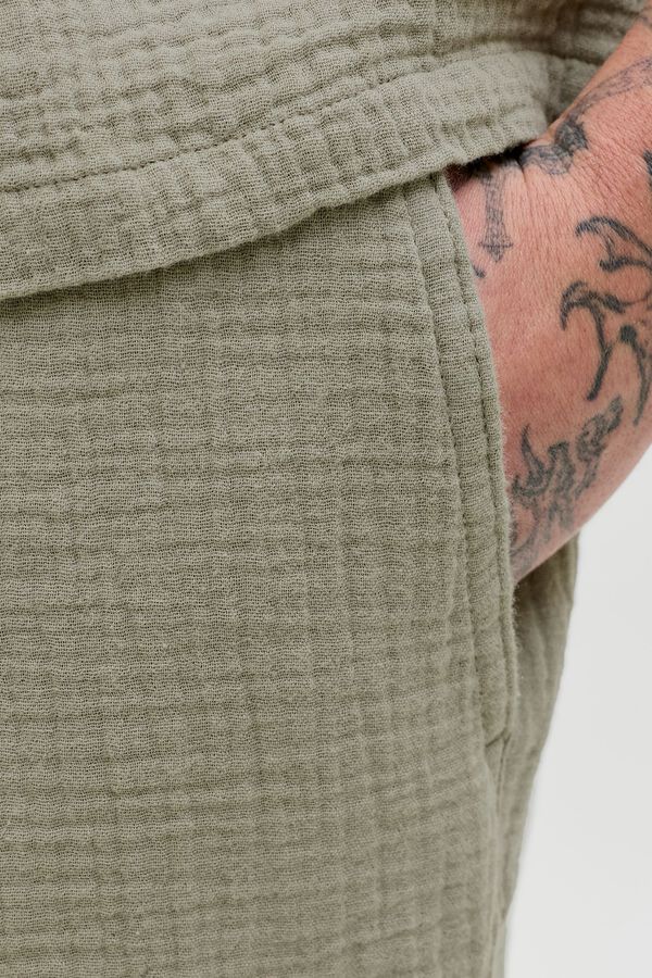 Jack & Jones Bermuda relaxed fit seersucker verde