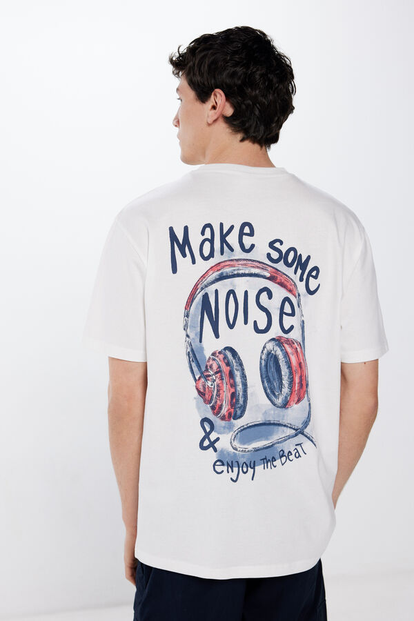 Springfield Make some noise T-shirt ecru