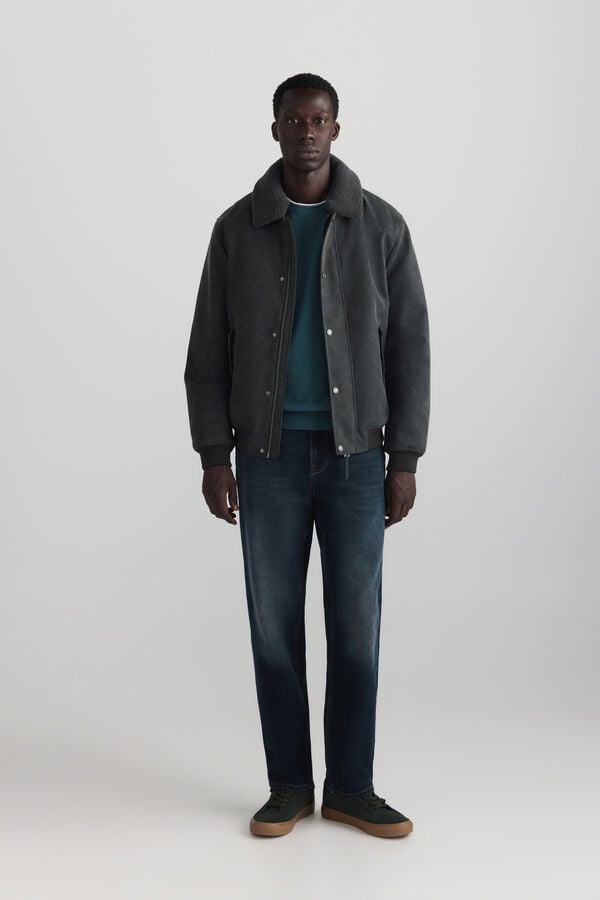 Springfield Pull uni double effet bleu