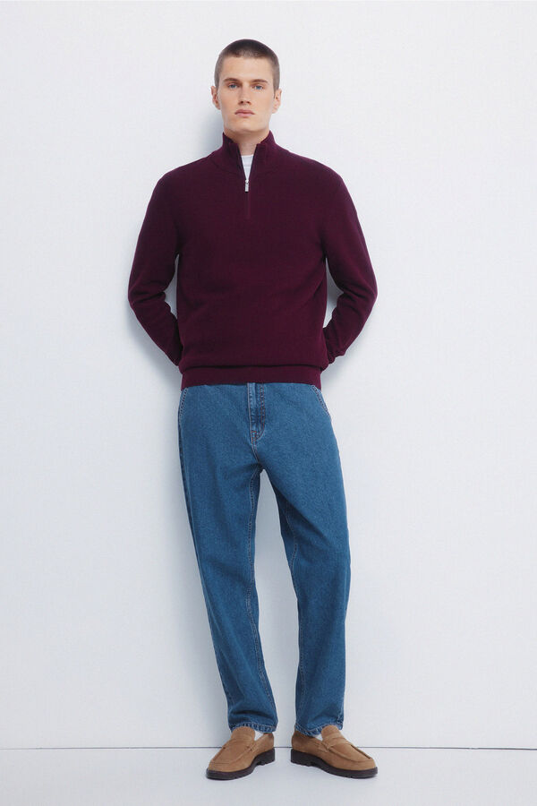 Springfield Plain zip fastening jumper printed