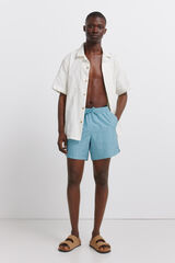 Springfield Fato de banho estampado de peixes azul