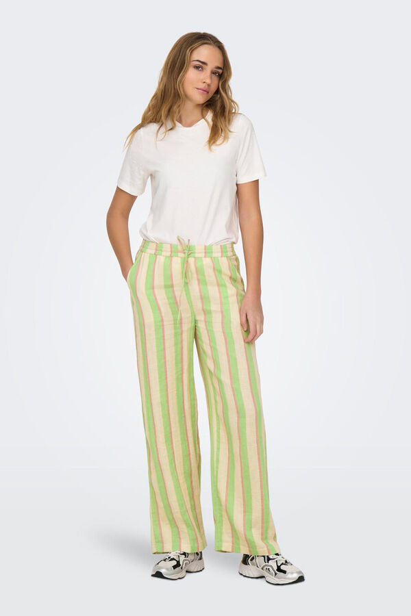 Springfield Wide-fit long trousers zelena