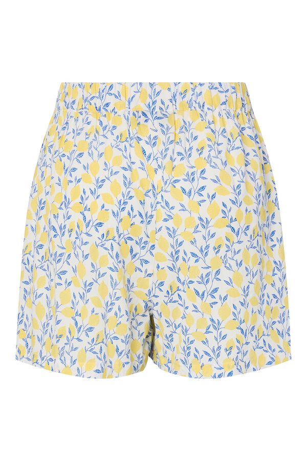 Pieces Short fluido estampado blanco