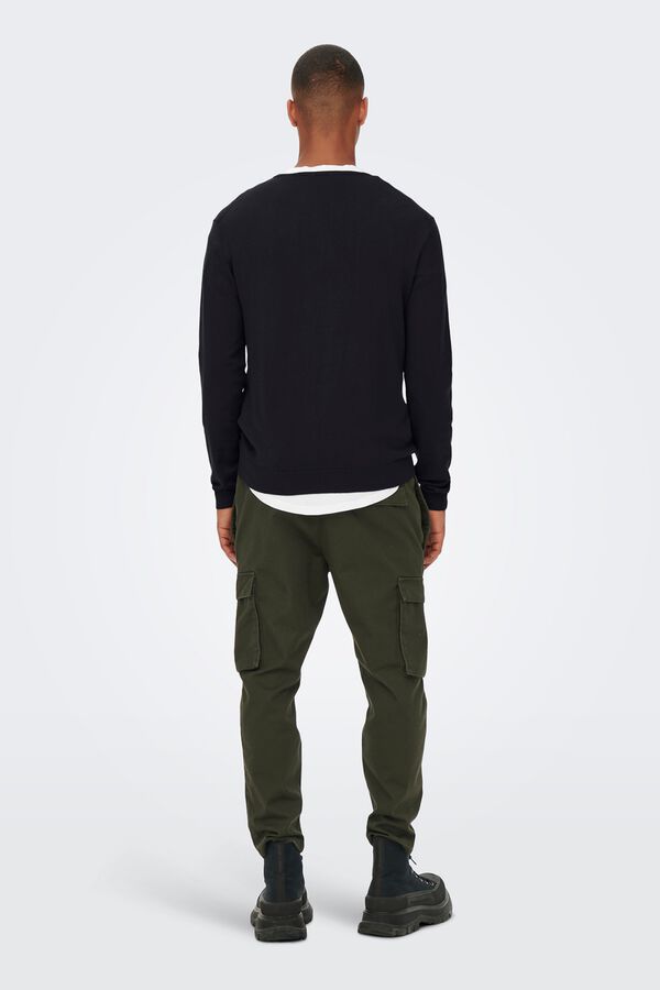 Only & Sons Round neck jumper black