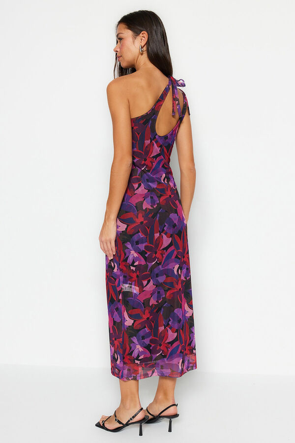 Trendyol Vestido midi ajustado cut out blanco