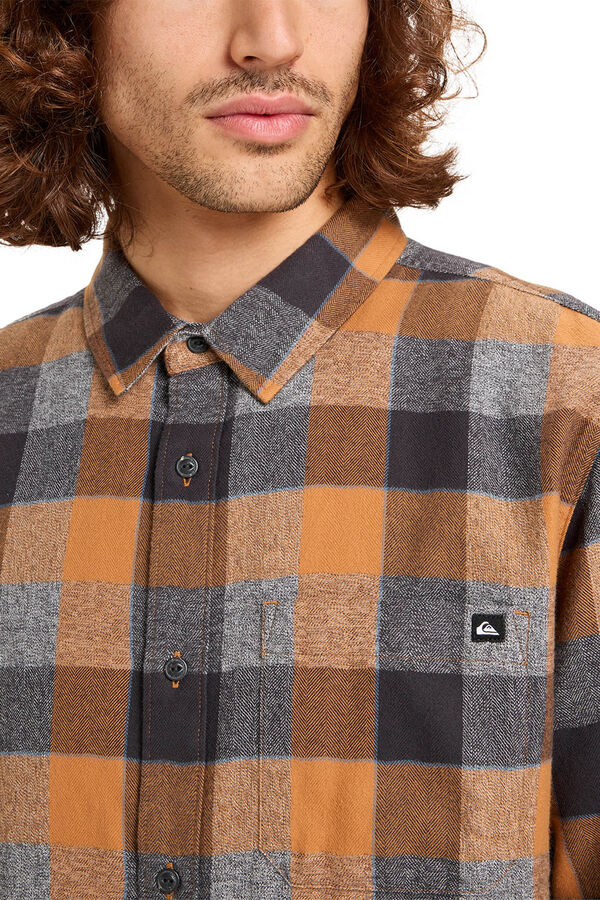 Quiksilver Motherfly Plaid - for men long sleeve Shirt Print