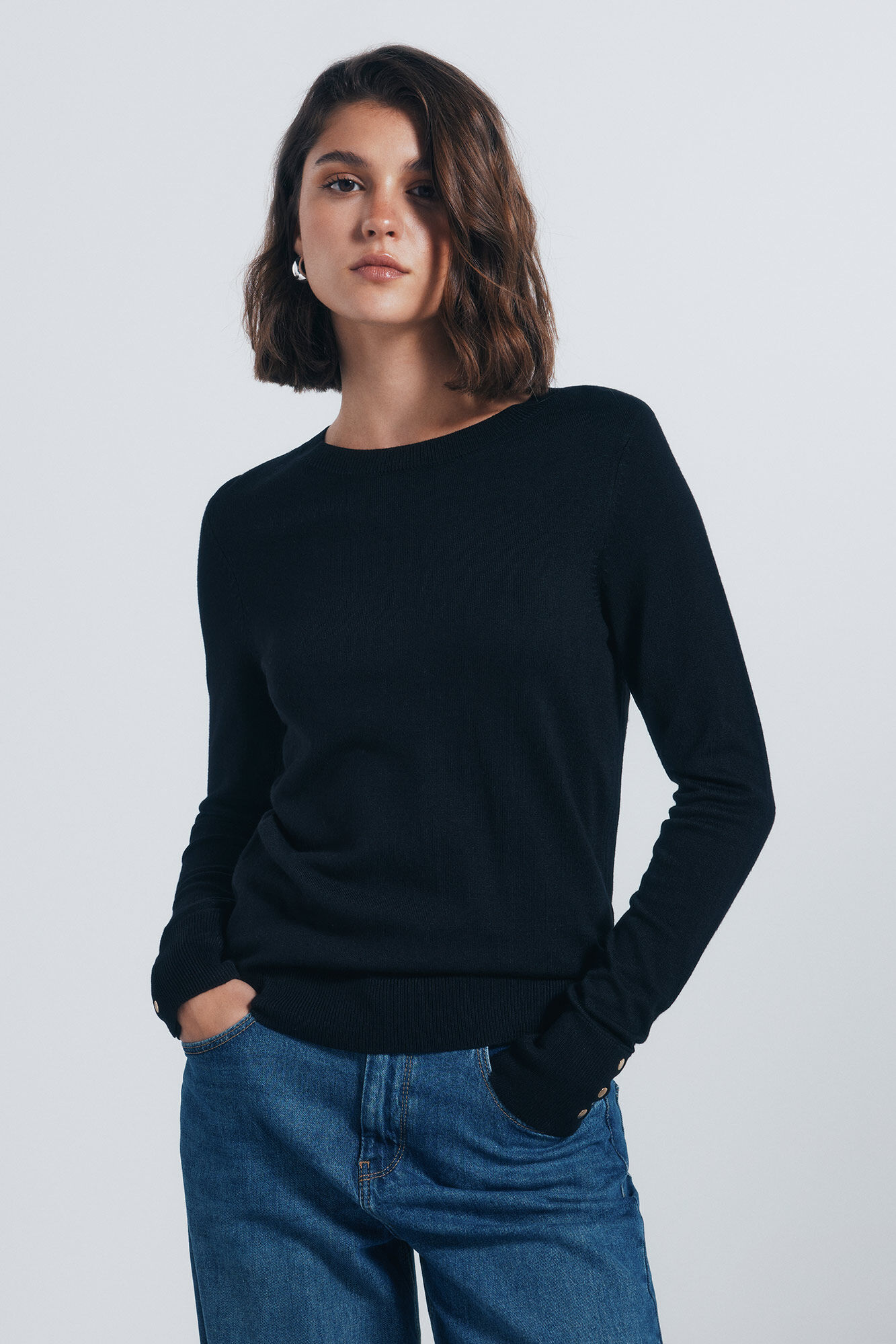 Springfield Fine jersey with buttons and cuffs