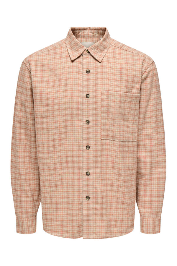 Only & Sons Camisa manga larga gris