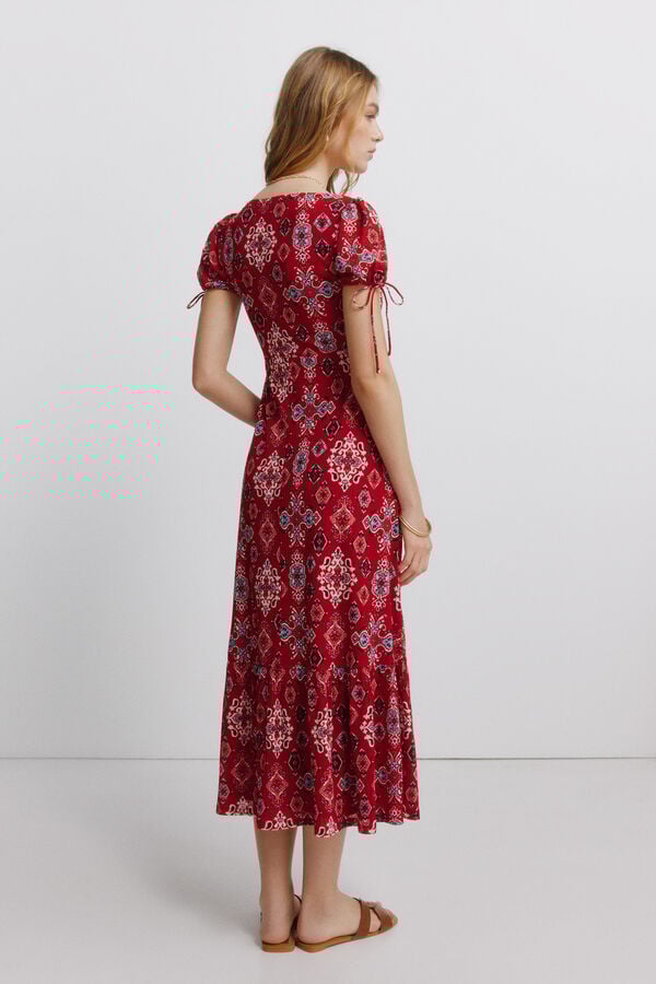 Springfield Short sleeve dress with bows red