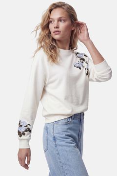 Pieces Sudadera oversize cuello redondo