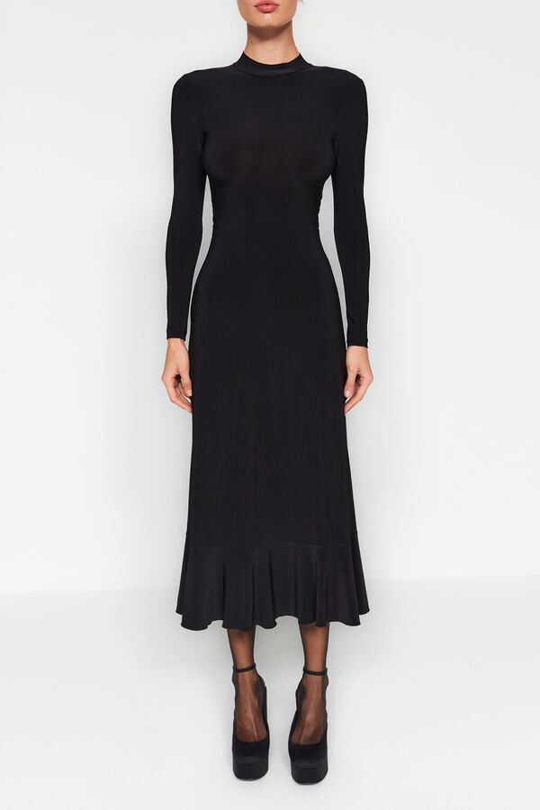 Trendyol Midi dress with open back black