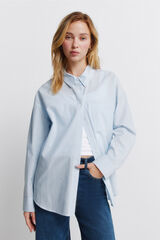 Springfield Striped oversize shirt blue