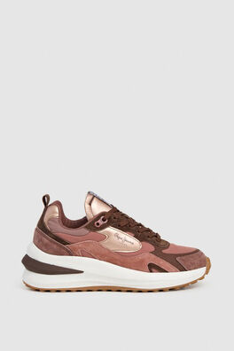 Zapatillas bajas con cuero