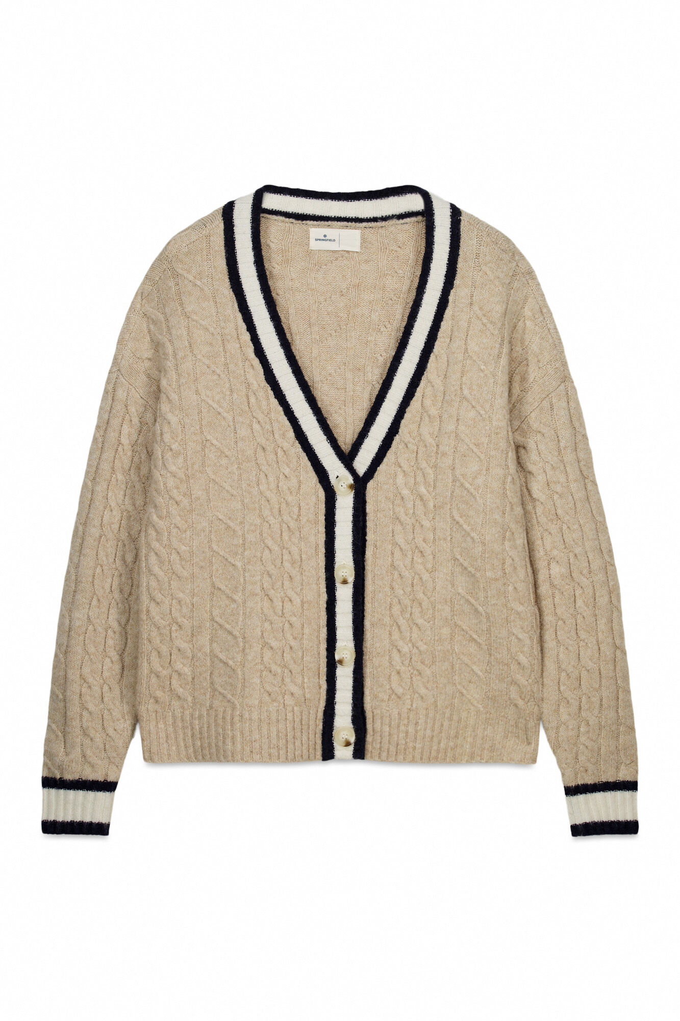 Springfield Cable-knit cardigan