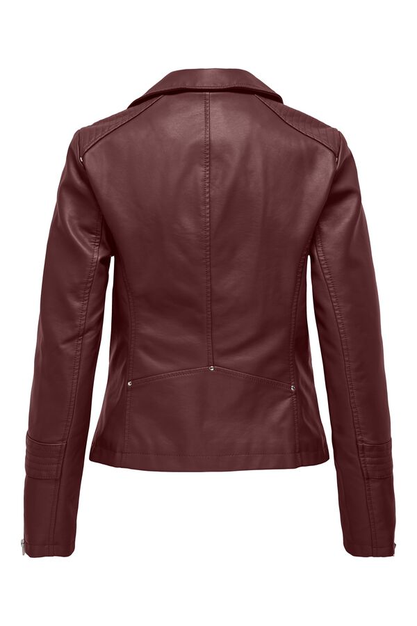 Only Vegan leather biker jacket pink