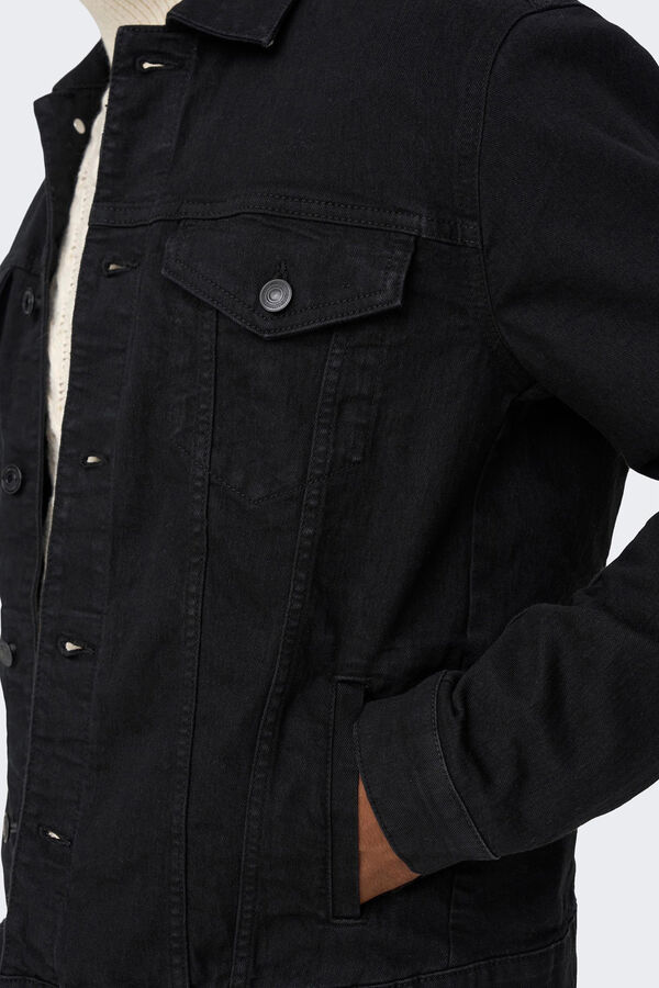 Springfield Denim jacket black