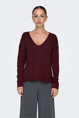 JDY V neck jumper pink