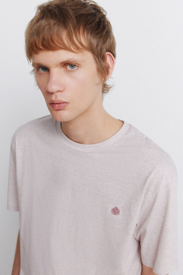 Springfield T-shirt micro rayure rouge