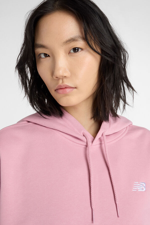 New Balance Sudadera con capucha deportiva rosa
