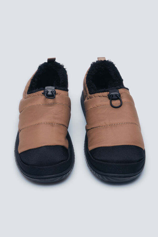 Springfield Chinelos de quarto de nylon acolchoado bege