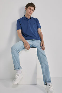 Springfield Colour comfort polo shirt blue