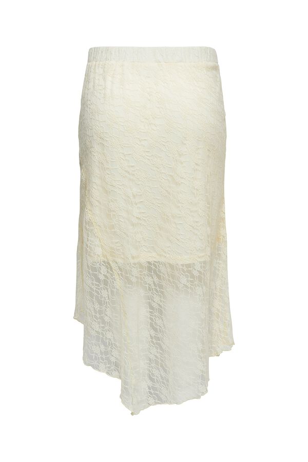 Only Carmakoma Falda de encaje talla grande blanco