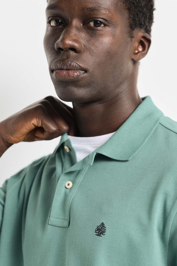 Springfield Regular fit basic piqué polo green