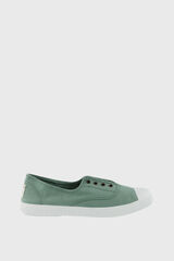 Springfield Drec Dyed Canvas Elasticated 1915 Plimsoll Trainers gris