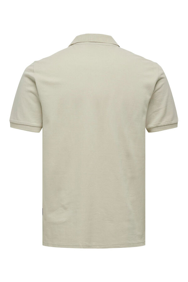 Springfield Basic-Poloshirt Baumwolle silber