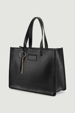 Springfield Zip-up maxi shopper bag noir