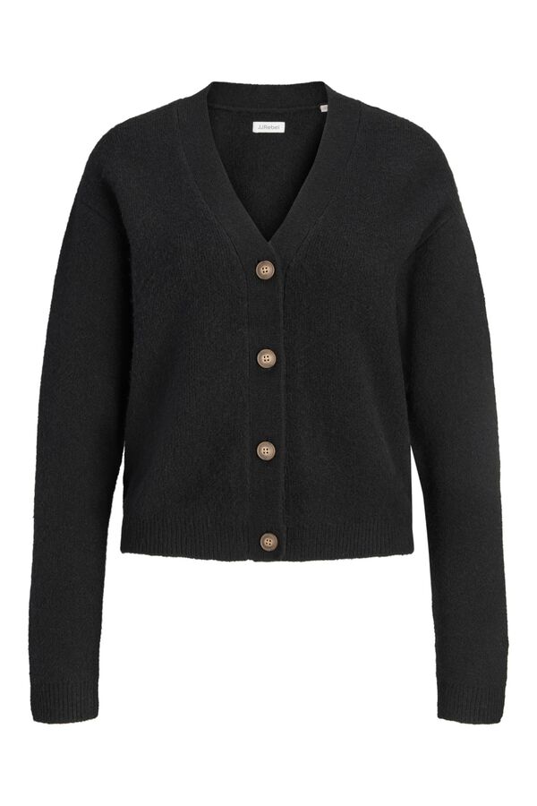 JJ REBEL Loose wool cardigan black