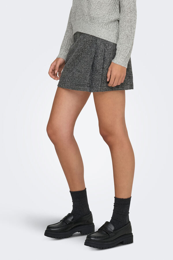 JDY Falda corta estampada negro