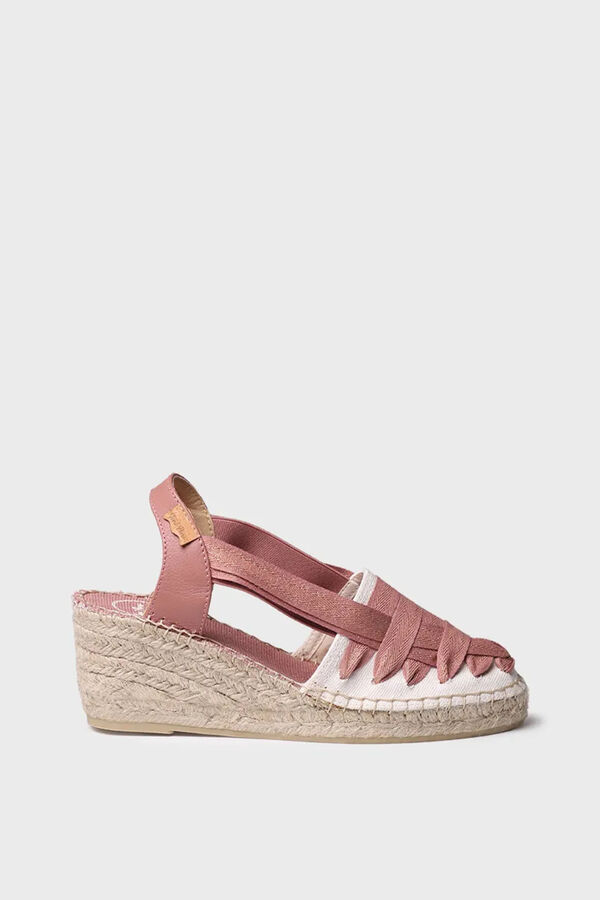 Toni Pons stockings wedge espadrille with webbing red