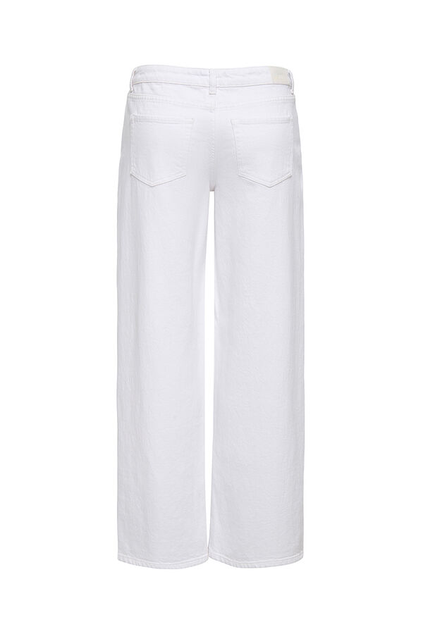 JDY Jeans rectos tiro medio blanco