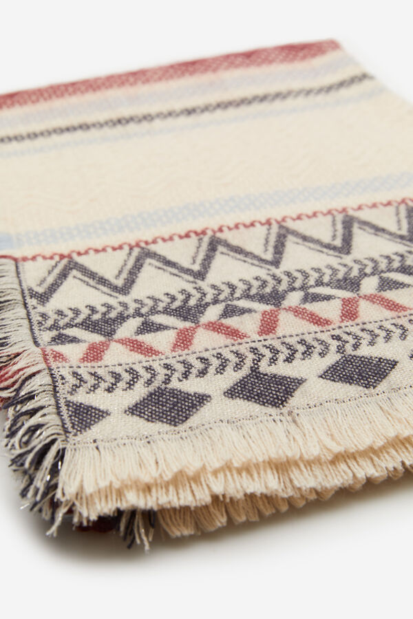 Springfield Ethnic jacquard scarf blue
