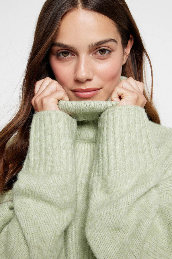 Springfield Soft knit jumper green