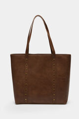 Springfield Studded shopper bag nude