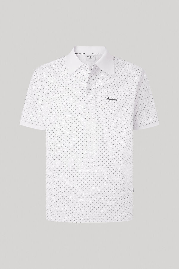 Springfield Polka-dot print polo shirt white