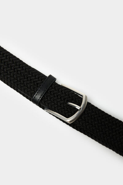 Springfield Cinturón trenzado básico negro