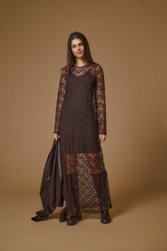 JDY Vestido largo encaje
