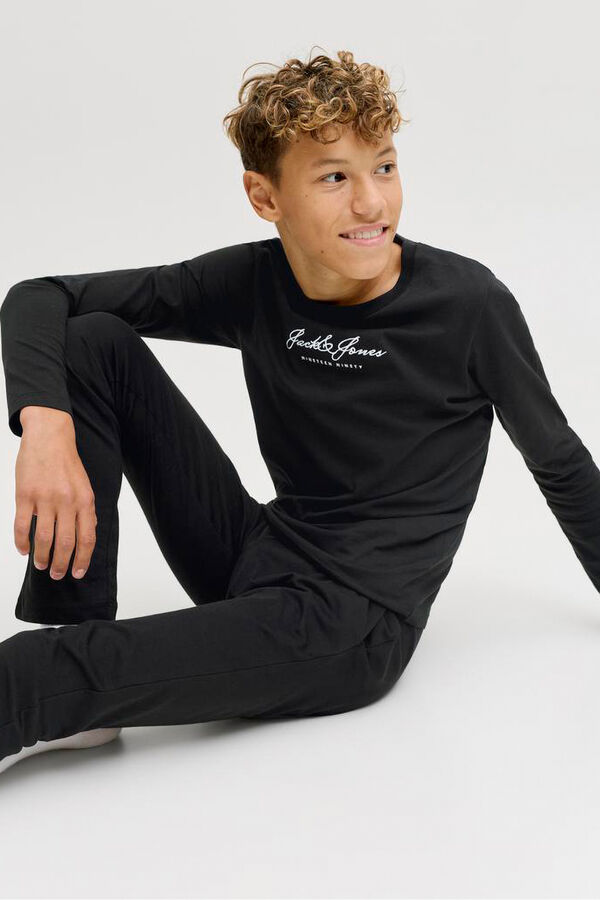 Jack & Jones Junior Logo pyjamas set Crna