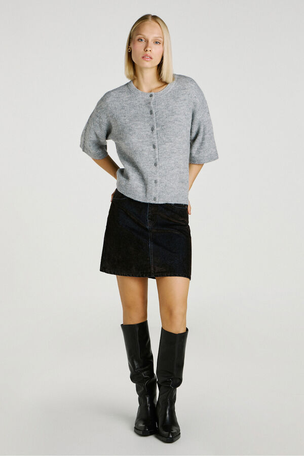 Jack & Jones Regular fit denim mini skirt Crna