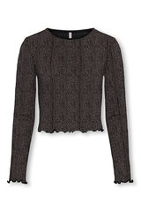 Only Girls Shiny effect top gris