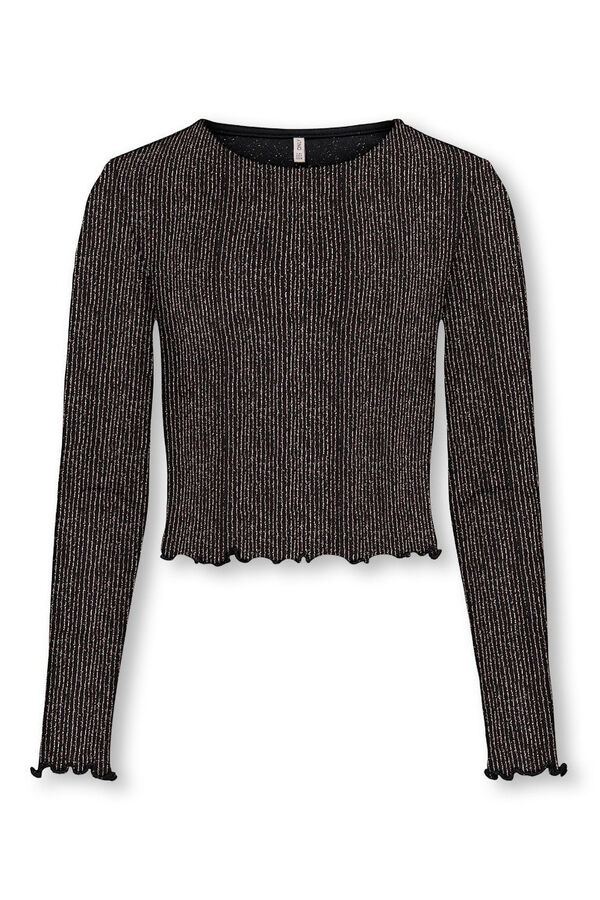 Only Girls Shiny effect top gris